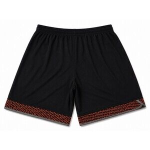 Harley-Davidson Men’s Mesh Athletic Shorts Black Orange Graphic Biker Size L